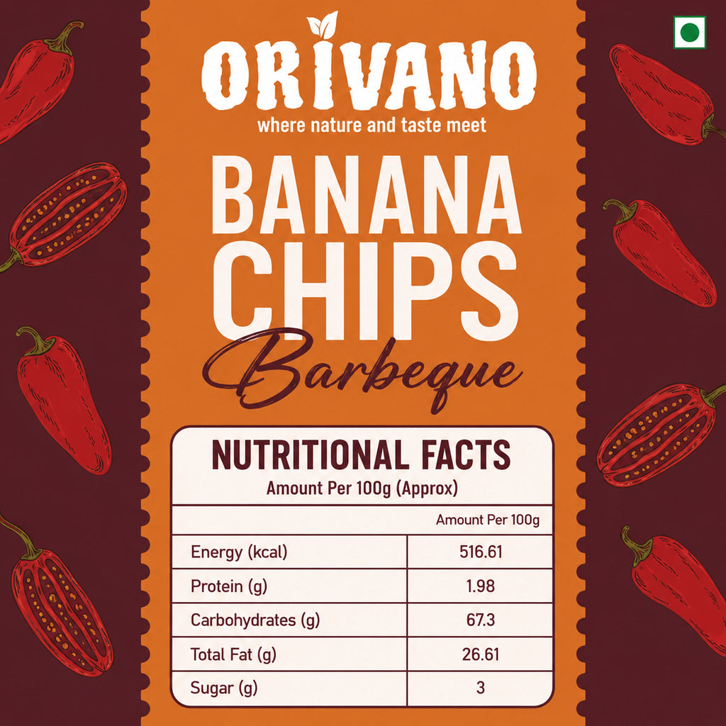 Barbecue Flavoured Banana Chips 100g