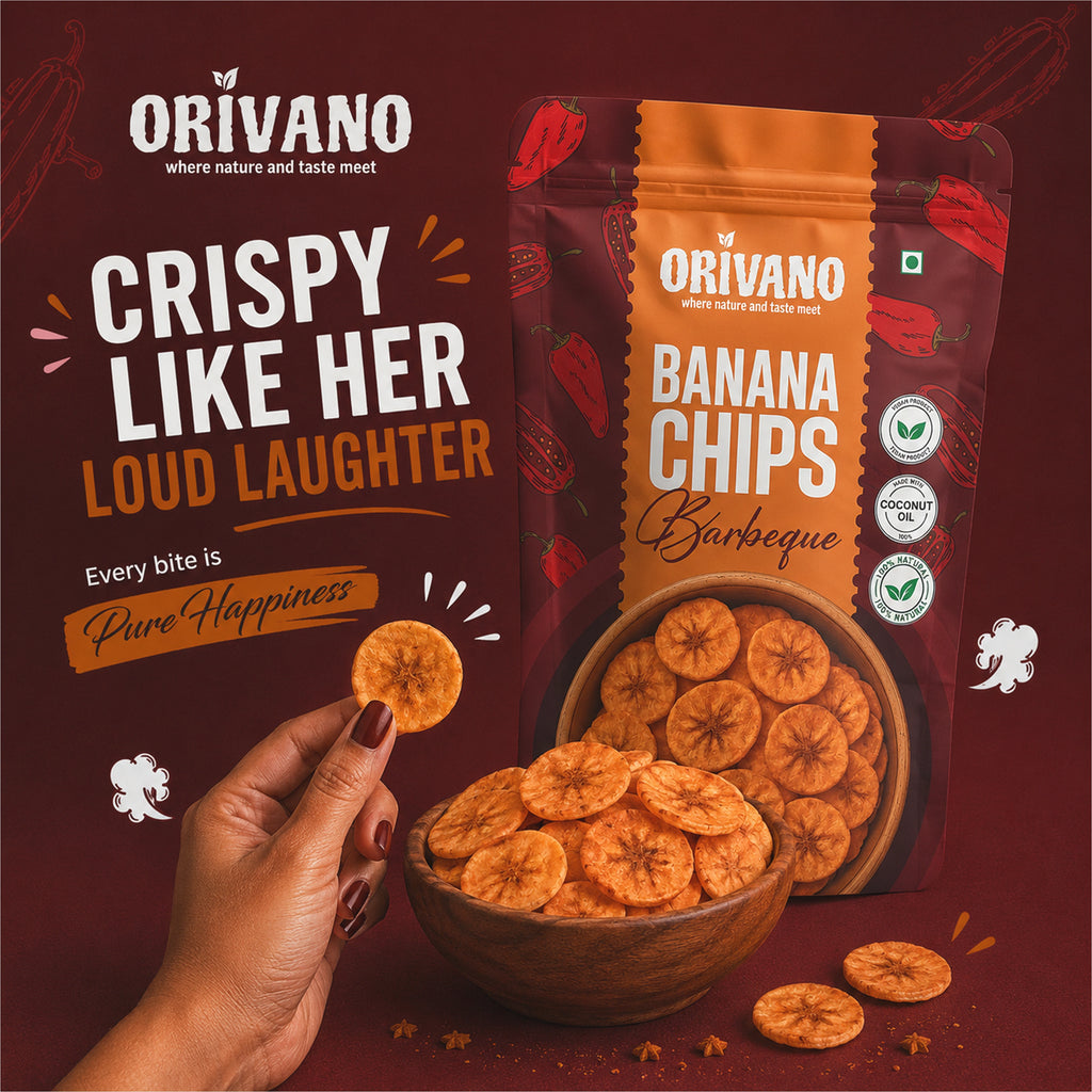 Barbecue Flavoured Banana Chips 100g