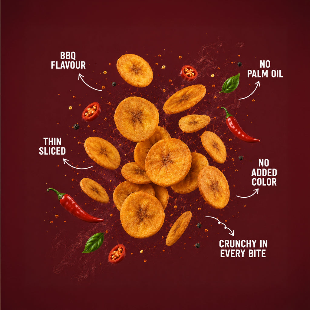 Barbecue Flavoured Banana Chips 100g