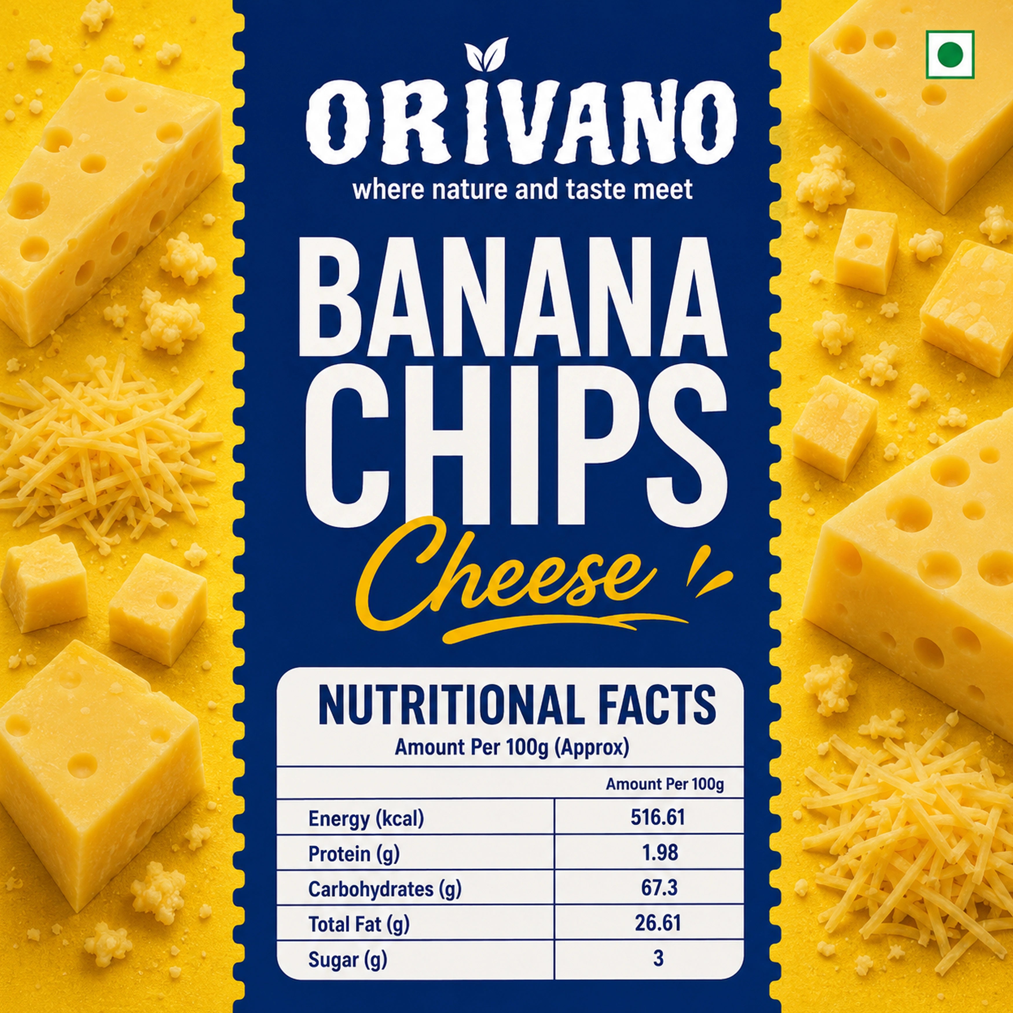 Cheese Flavoured Banana Chips 100g
