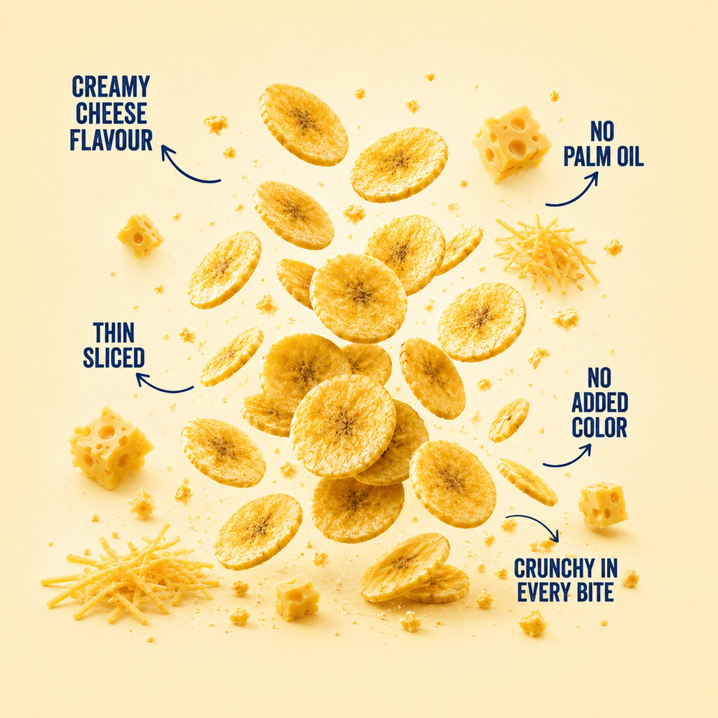 Cheese Flavoured Banana Chips 100g X 2 Pack