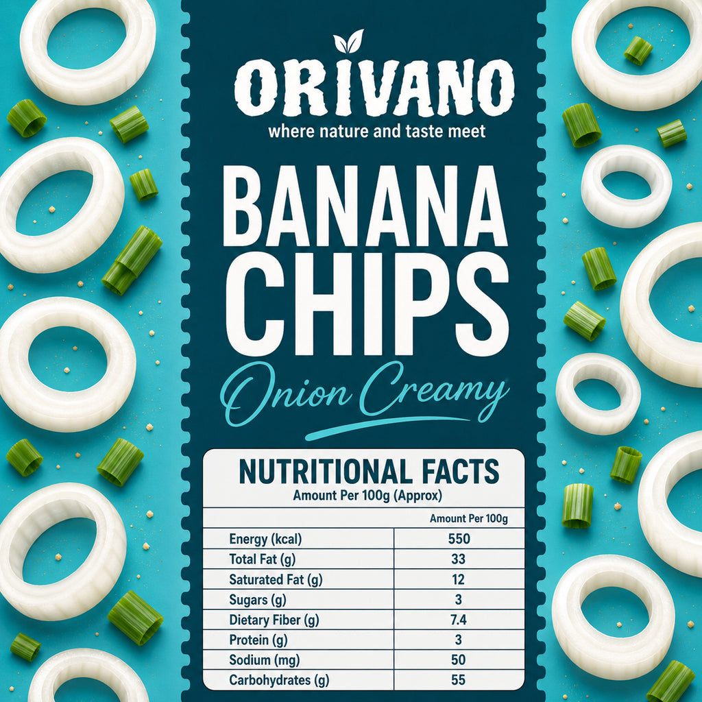 Onion Creamy Flavoured Banana Chips 100g