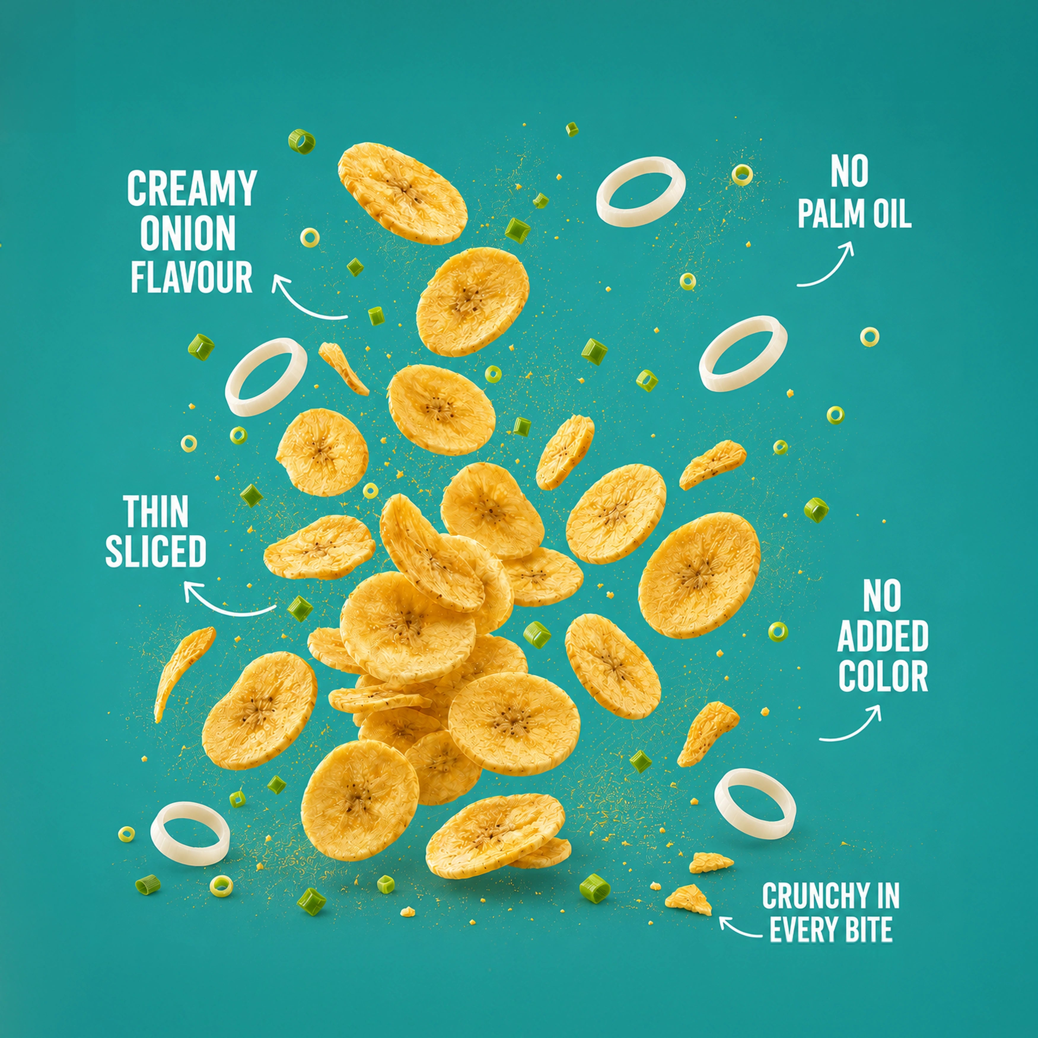 Onion Creamy Flavoured Banana Chips 100g